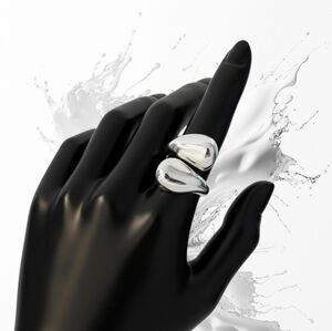 Two Drops Metal Ringz▪︎Silver